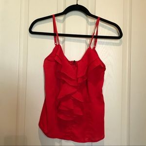 Red frill top